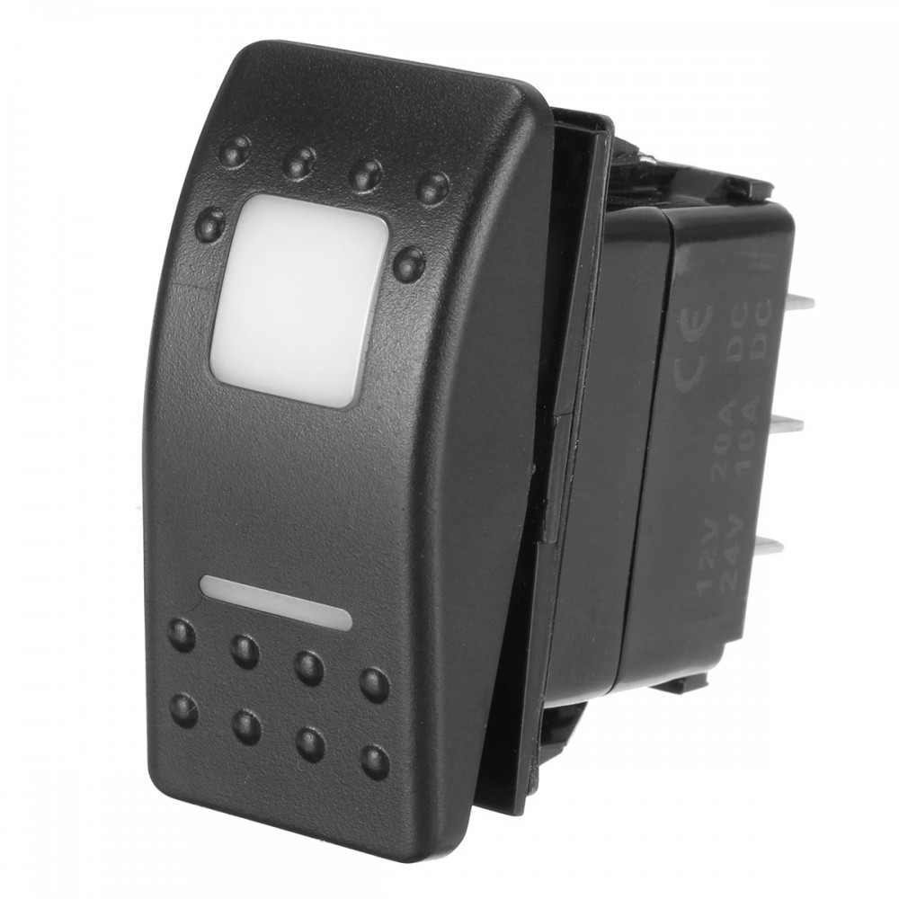 Universal 12V 7 Pins LED Light  Switch DPDT ON-OFF-ON Self-locking Rocker Switch