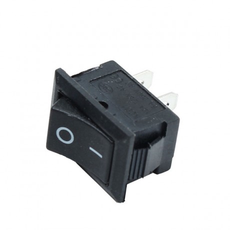 25pcs Black Push Button Mini Switch 6A-10A 110V 250V KCD1-101 2Pin Snap-In On/Off Rocker Switch