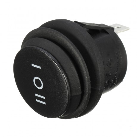 1Pcs ON/OFF/ON 3 Position SPDT Round Boat Rocker Switch 6A/250V 10A/125V AC