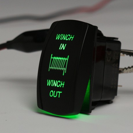 12V 20A 7Pin LED Light Laser Rocker Switch Momentary Rocker Switch Winch In Out ON/OFF