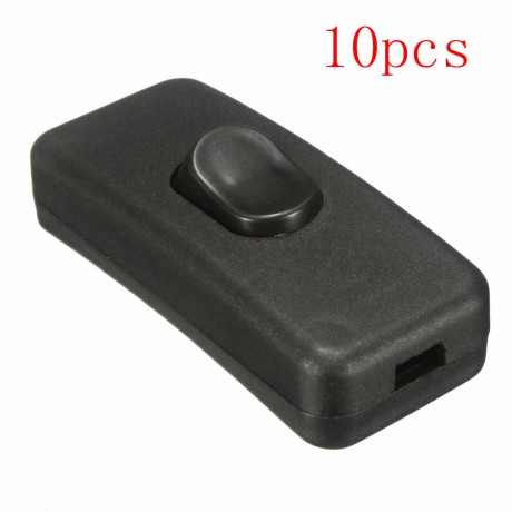 10pcs 250V 2A Light Switch Universal In-line Rocker Switch ON / OFF Rocker Switch