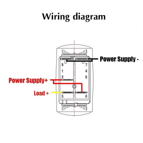 IP68 12-24V 5Pin ON / OFF Rocker Switch LED Cooling Fan Rocker Switch Rocker Toggle Switch