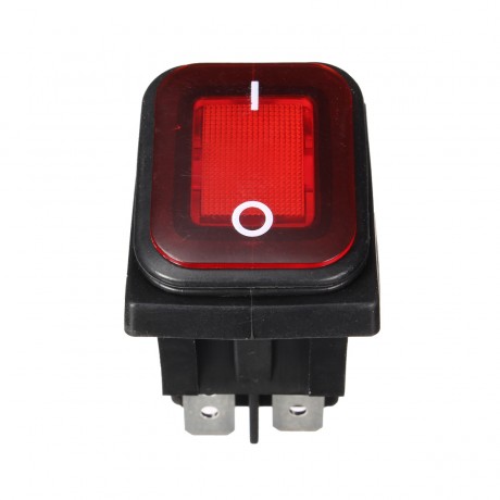 WA2P-10 Waterproof Boat Type 4 Feet with Red Light Switch Rocker Rocker Switch