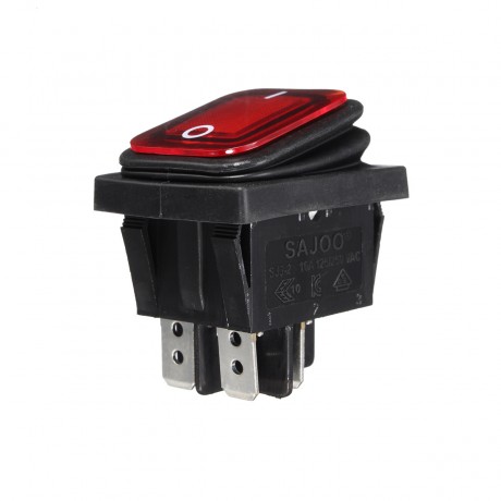 WA2P-10 Waterproof Boat Type 4 Feet with Red Light Switch Rocker Rocker Switch