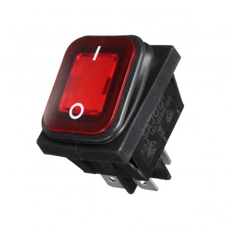 WA2P-10 Waterproof Boat Type 4 Feet with Red Light Switch Rocker Rocker Switch