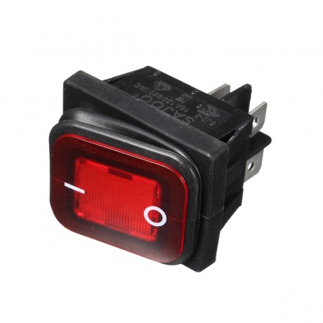 WA2P-10 Waterproof Boat Type 4 Feet with Red Light Switch Rocker Rocker Switch