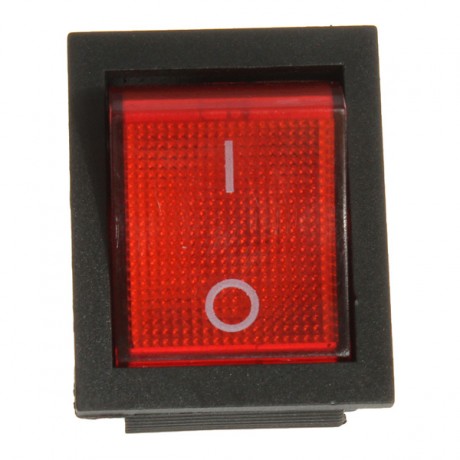 50pcs Red Light Lamp 4 Pin DPST ON-OFF Rocker Boat Switch 13A/250V 20A/125V