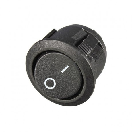 20Pcs Black Mini Round 2 Pin SPST ON-OFF Rocker Switch Button