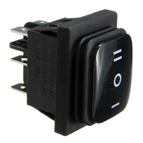 12V Waterproof 6Pin DPDT Locking ON-OFF-ON Rectangle Rocker Switch