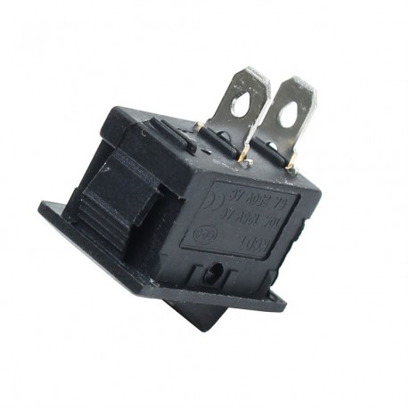 20Pcs Black Push Button Mini Switch 6A-10A 110V 250V KCD1-101 2Pin Snap-in On/Off Rocker Switch