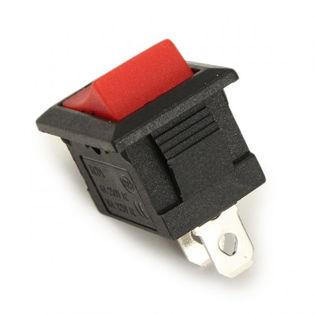 Wendao KCD-101 250V 6A Copper Boat Rocker Switch 2-Pin Plastic Button ON/Off SPST 10pcs