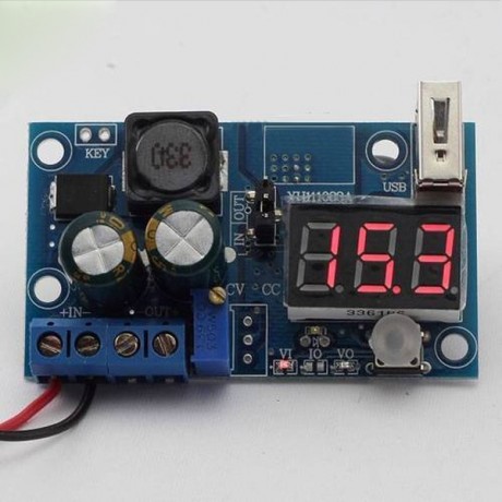 LM2596 USB LED Voltmeter DC Power Supply Adjustable Step Down Module