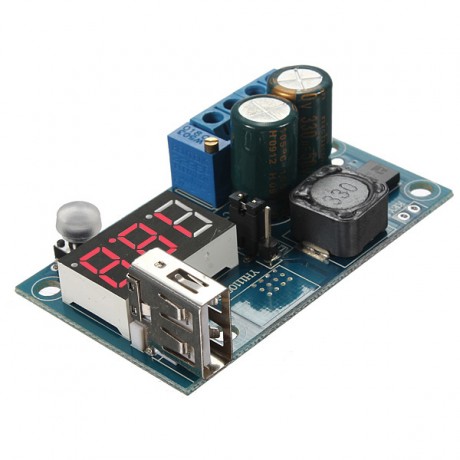 LM2596 USB LED Voltmeter DC Power Supply Adjustable Step Down Module