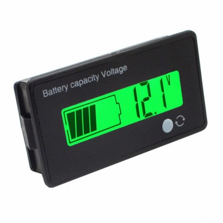 12V/24V/36V/48V 8-70V LCD Acid Lead Lithium Battery Capacity Indicator Digital Voltmeter