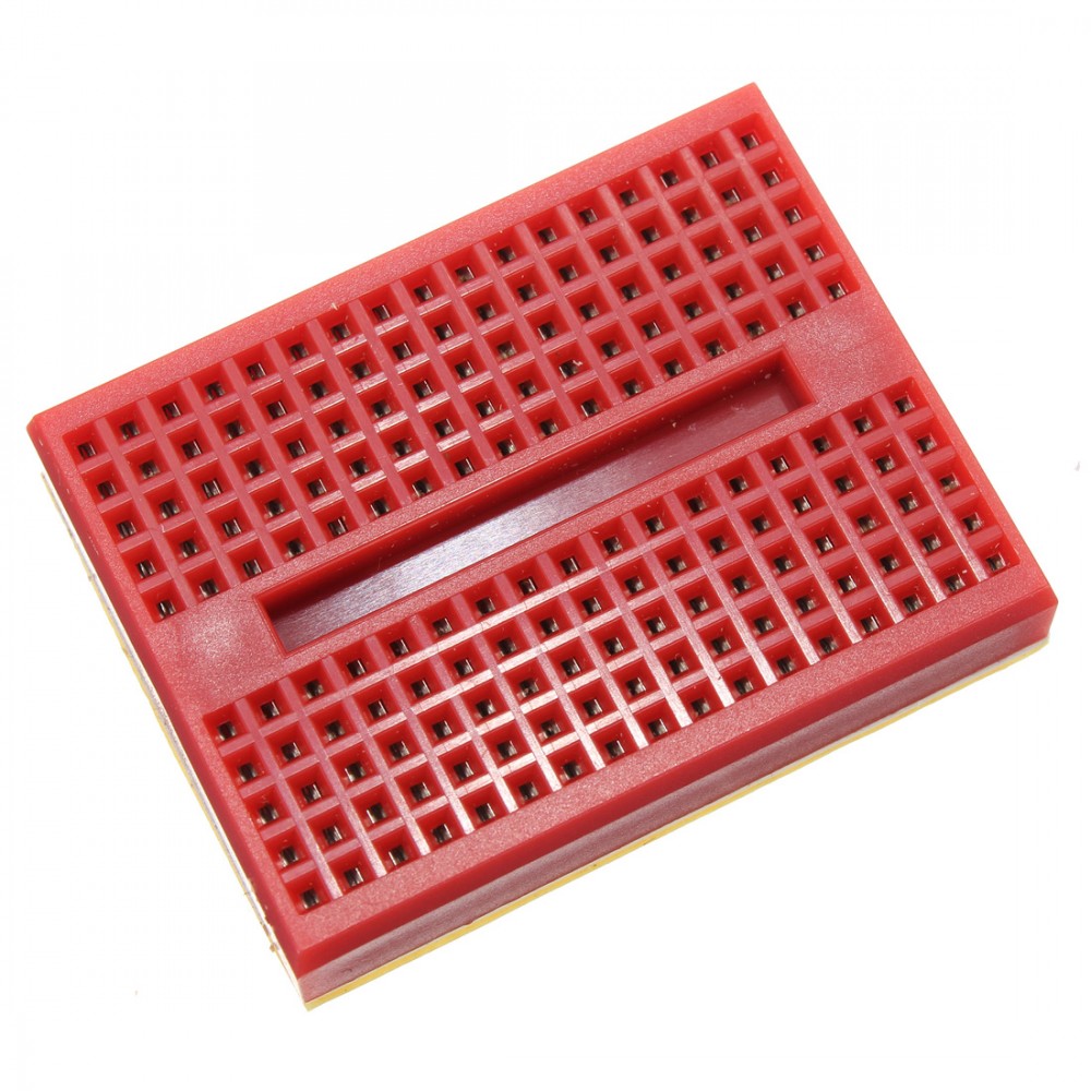 10Pcs Red 170 Holes Mini Solderless Prototype Breadboard