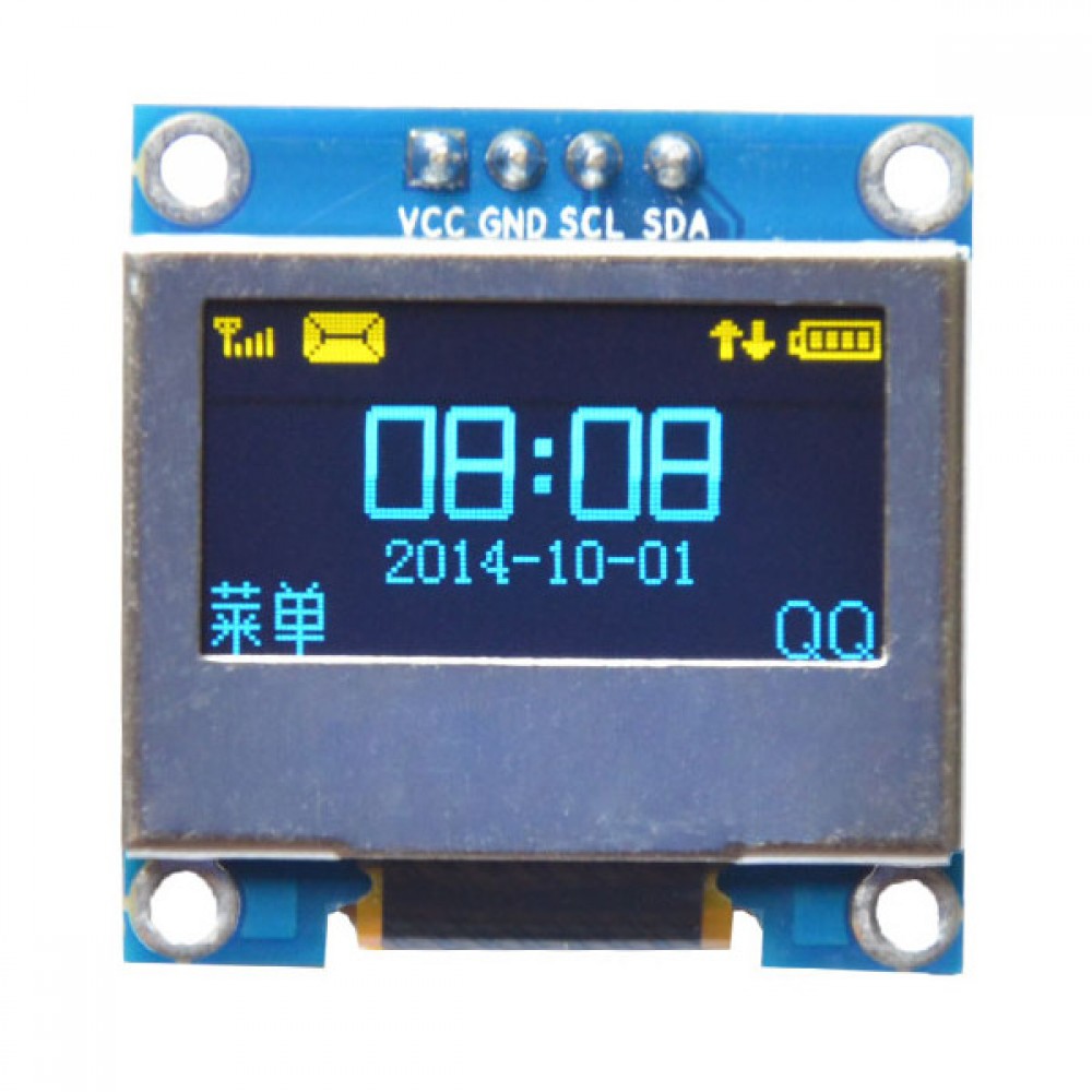 0.96 Inch 4Pin Blue Yellow IIC I2C OLED Display With Screen Protection Cover