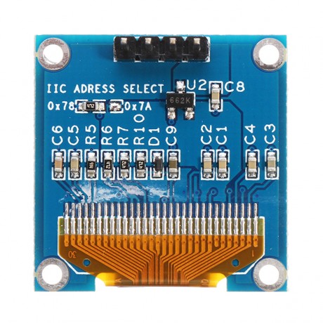 0.96 Inch 4Pin Blue Yellow IIC I2C OLED Display With Screen Protection Cover