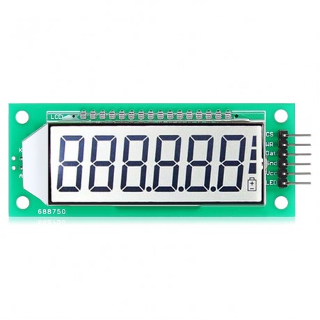 LDTR WG0101 2.4 inch 6-digit 7-segment LCD Display Module