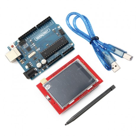 Geekcreit UNO R3 ATmega16U2 Development Board + 2.4 Inch TFT LCD ILI9341 Touch Display Module UNO