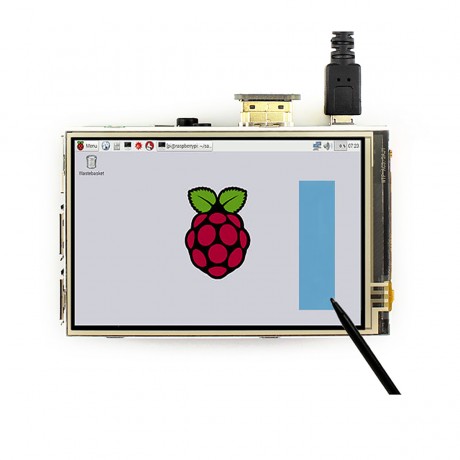 3.5 Inch HDMI Touch Screen 480&#215;320@60fps + Acrylic Case Kit For Raspberry Pi 3 Model B / 2 Model B