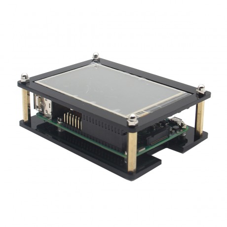 3.5 Inch HDMI Touch Screen 480&#215;320@60fps + Acrylic Case Kit For Raspberry Pi 3 Model B / 2 Model B