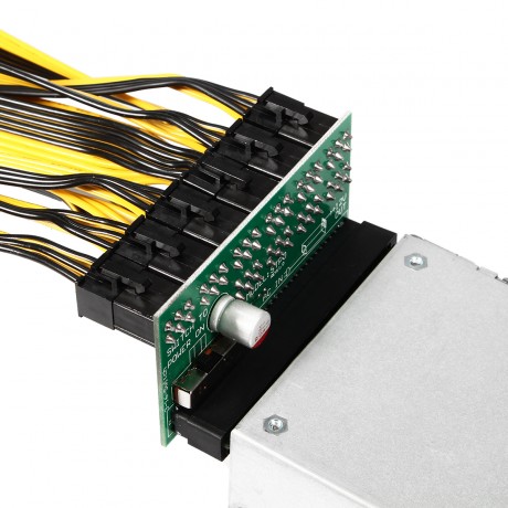 DPS 1200FB 200-240V for Ethereum  Mining Power Supply  12*(6+2)P  Breakout Board