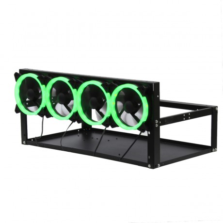 6 GPU Open Air Frame Mining Rig Aluminum Stackable Case Mining Machine Frame