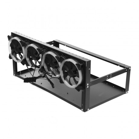 6 GPU Open Air Frame Mining Rig Aluminum Stackable Case Mining Machine Frame