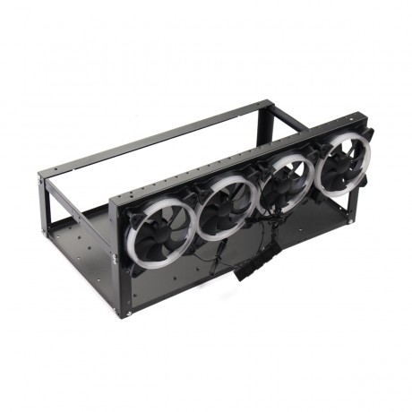 6 GPU Open Air Frame Mining Rig Aluminum Stackable Case Mining Machine Frame