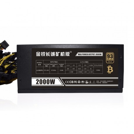 1800W Mining Supply 170-240V 3x8PIN+3x6PI Miner Mining Machine Mining Power Supply