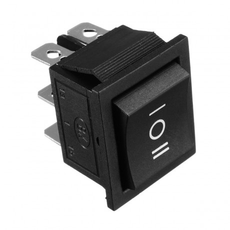 250V AC 6 Pin 3 Position Momentary Rocker Switch Hoist Boat ON-OFF-ON Switch