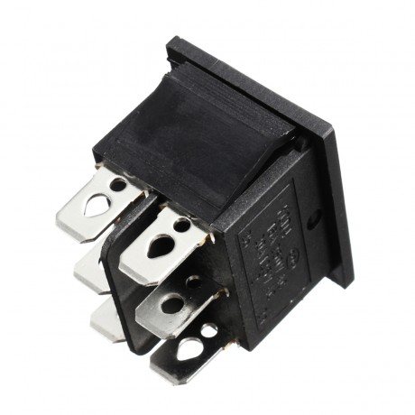 250V AC 6 Pin 3 Position Momentary Rocker Switch Hoist Boat ON-OFF-ON Switch