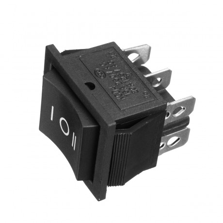 250V AC 6 Pin 3 Position Momentary Rocker Switch Hoist Boat ON-OFF-ON Switch