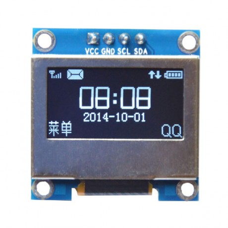 0.96 Inch 4Pin White LED IIC I2C OLED Display With Screen Protection Cover